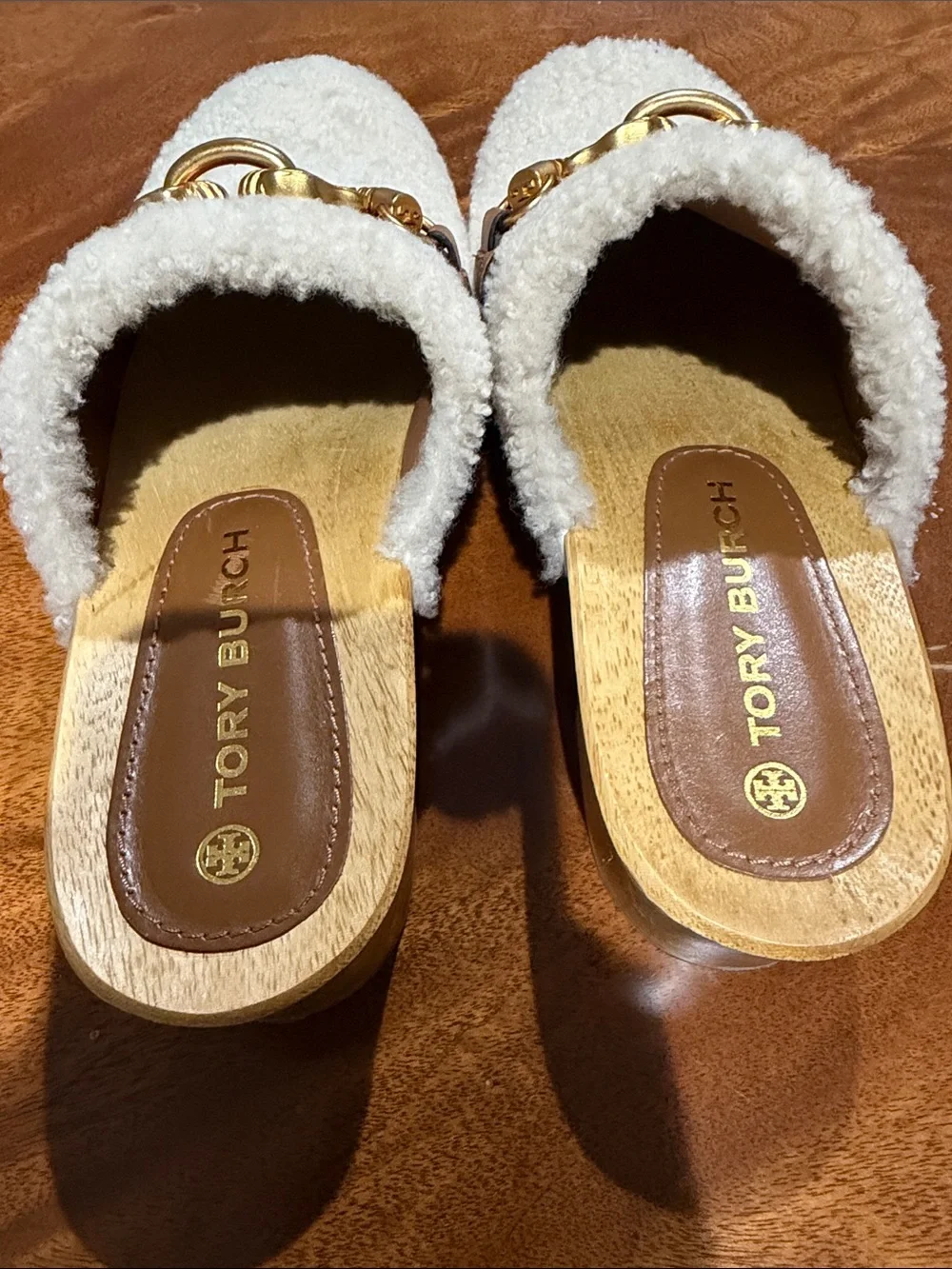 Tory Burch Jessa Shesarling Clogs